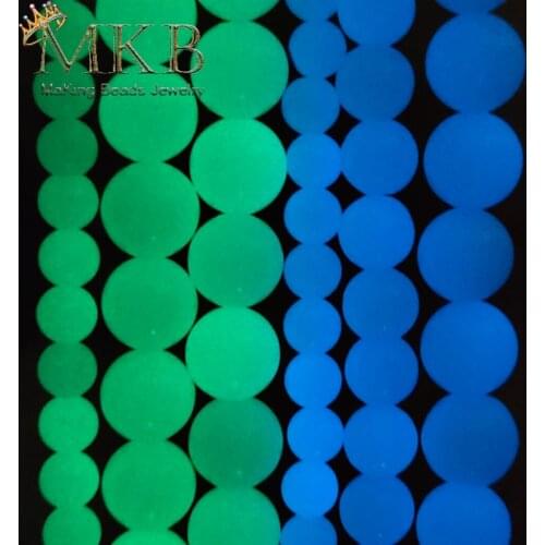 6mm-10mm Luminous Light Glowing Beads Natural Stone Charm Beads For Jewelry Making Diy Bracelets Necklace Accessories