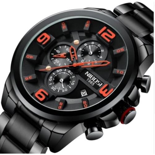 NIBOSI Men Watches Luxury Famous Top Brand Mens Fashion Casual Dress Watch Military Quartz Wristwatches Saati Relogio Masculino