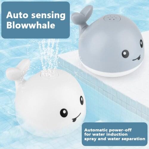 Kids Baby Cute Cartoon Whale Floating Spraying Water Bath Toys Spout Spray Shower Bathing Swimming Bathroom Toy