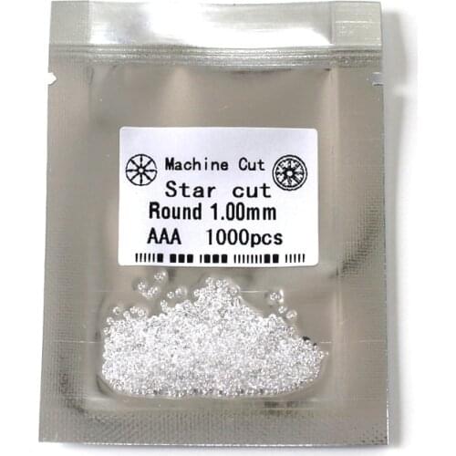 DIY Jewelry hot sale cz stone 1000 pcs/lot factory wholesale AAA white star cut cubic zirconia gemstone 1mm 1.25mm 1.75mm 2.0mm