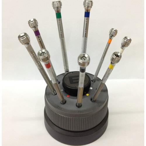 BERGEON 5970 WATCHMAKERS ERGONOMIC 9 PIECE SCREWDRIVER SET slot type screwdriver TO repair the watch