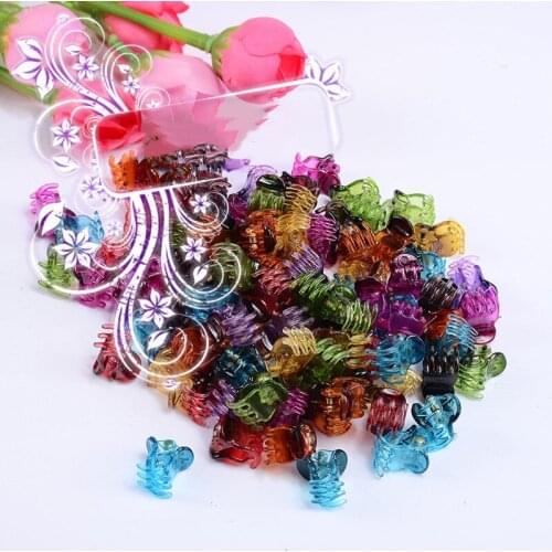 Hot Sale 12Pcs High Quality Plastic Hair Clips Claws Mini Clamps Fashion Girls Crab Hair Claw Gifts Hair Accessories Wholesale