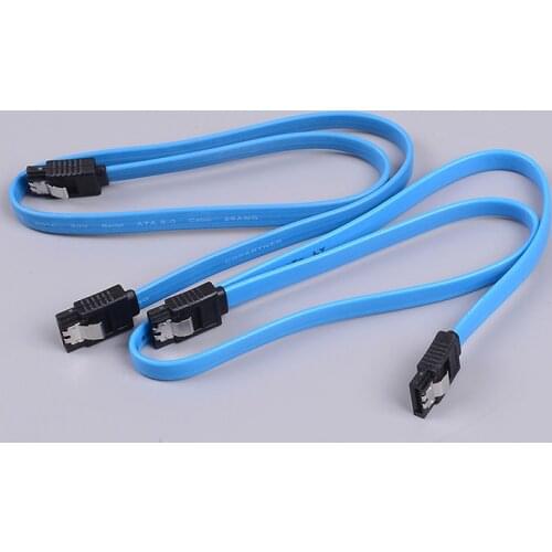 2pcs HDD SSD SATA 3.0 III 6Gb/s Straight Cable Right Angle Hard Disk Drive Data Cable SATA 3 Cable Flat Data Cord for HDD SSD