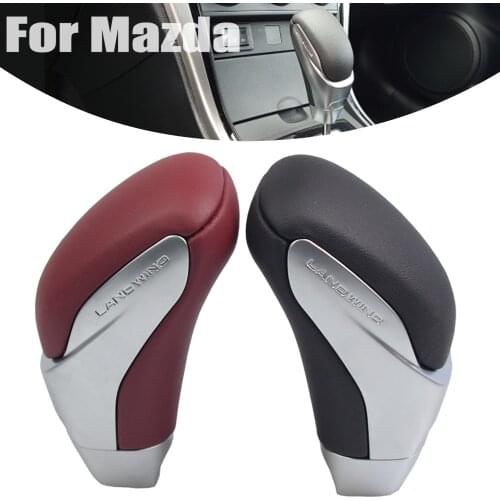 Leather Shift Gear Knob Lever Gaitor Automatic Transmission for Mazda 5 2008 2009 2010 2011 2012 2013 year