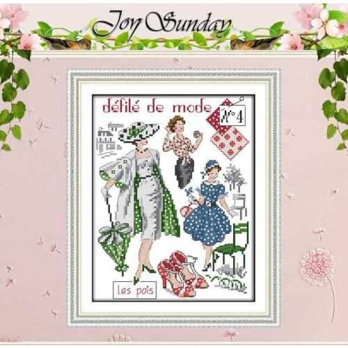 Fashion Models Patterns Counted Cross Stitch 11CT 14CT Cross Stitch Set Wholesale DIY Cross-stitch Kit Embroidery Needlework
