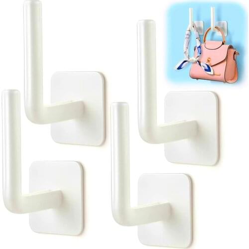 Muilt-Purpose Adhesive kitchen Wall Hooks, Seamless Hooks for Kitchen Bathroom Bedroom Utensil Coats,Towel,Handbag Utility Hooks