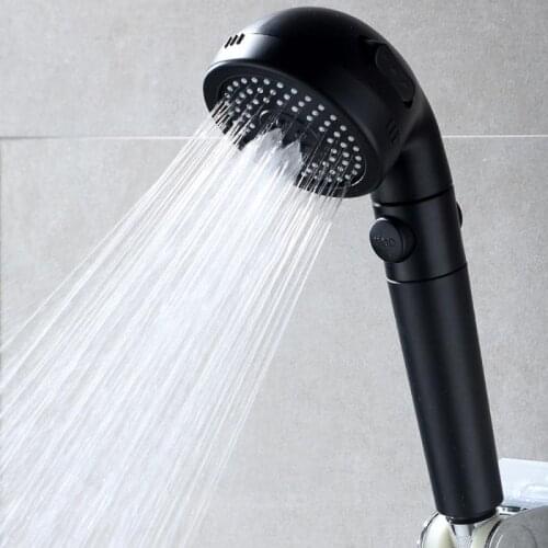 1Pc Pulse Belt Shower Head Handheld Nozzle Shower Head Four Functions Shower Head With Filter Hand Hold Sprayer