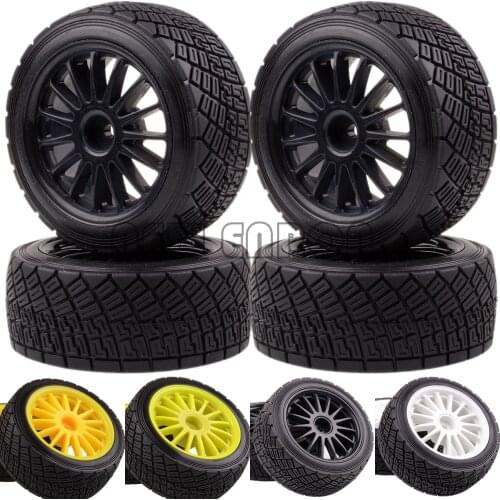 NEW ENRON 4P 2.2 inch Wheel Rims Hub & 80MM rubber Tires Tyre Set RC CAR PART 1/10 Fit 1:10 HPI WR8 Flux Rally 3.0 110697 94177