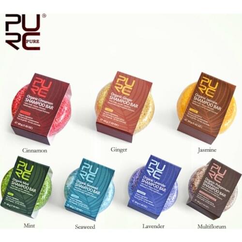 PURC Organic Shampoo Bar 100% PURE and No chemicals or preservatives Natural Handmade Cold Processed Dry Shampoo Soap Hair Care