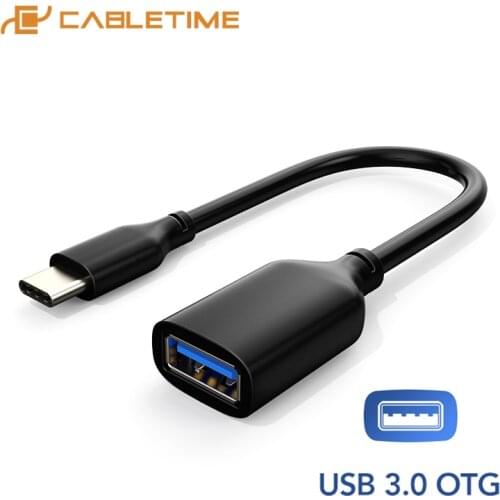 CABLETIME USB 3.0 Adapter USB C OTG Type C Male to USB Female Adapter for Macbook Air Huawei Mate Xiaomi C329