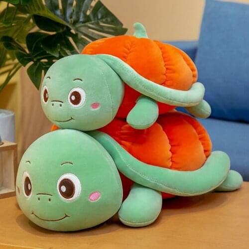 New 32-58cm Pumpkin Turtle Plush Toy Cute Halloween Pumpkin Turtle Shell Turtle Baby Hug Plush Doll Childrens Birthday Gift