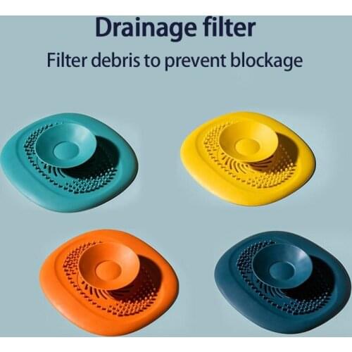 Sink Silicone Drain Strainer Hair Catcher Rubber Shower Bathtub Floor Filter Water Stopper Bathroom Kitchen Deodorant Plug Tools