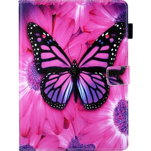 PU Leather Silicone Case For Apple iPad pro 10.5'' 2017 iPad Air3 10.5" 2019 Case Stand Cartoon Bufferfly Funda Tablet Cover