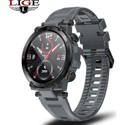 LIGE Smart Watch Men Women Sports Fitness Tracker Health Monitor Waterproof Full circle touch screen Electronic clock smartwatch