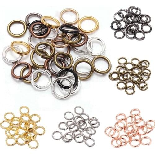 50-200pcs 4 5 6 8 10 mm Jump Rings Split Rings Connectors For Diy Earring Jewelry Finding Making Accessories Wholesale Supplies