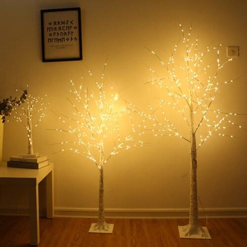 LED Lighting Stripe Lamp Birch Tree Lamp Fairy Night Lights New Year Holiday Nordic Decoration Home Christmas Tree String Lights