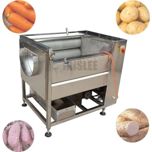 Root Vegetable Fruit Ginger Potato Roller Peeler Washing Peeling Cleaning Machine