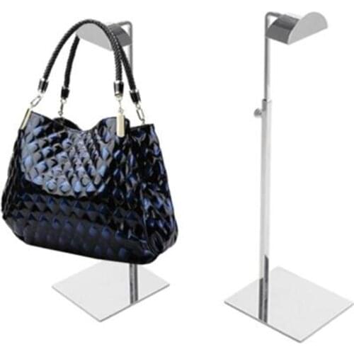 Super quality stainless steel Metal bag holder bag hanger hook rack showing stand hat bag holder rack standing