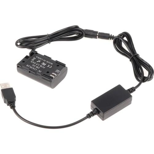 DR-E6 DC Coupler LP-E6 Decoded Dummy Battery+USB Cable for Canon EOS 5D Mark IV III II 5DS R 6D 6D II 7D 7D II 60D 70D 90D
