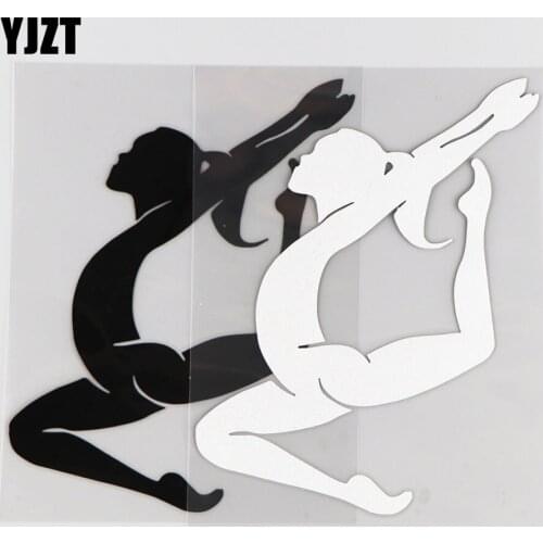 YJZT 11.9CM*15CM Dance Pattern Car Sticker Vinyl Decal Creative Decoration 1A-0217