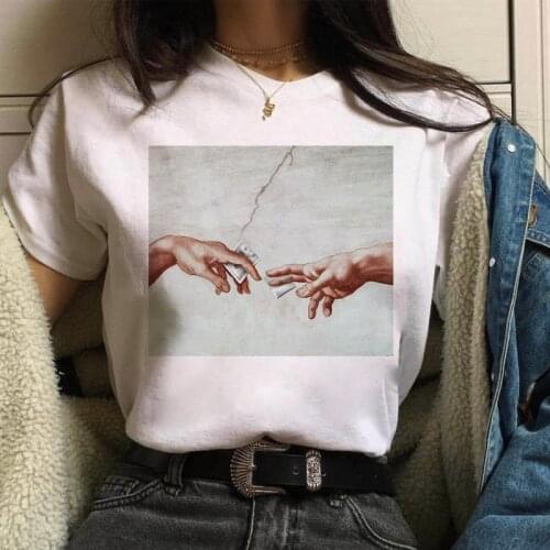 New T Shirt Ulzzang Hands Femme Vintage Women Harajuku Tshirt 90s Female Aesthetic Grunge Graphic T-shirt Tops Clothes