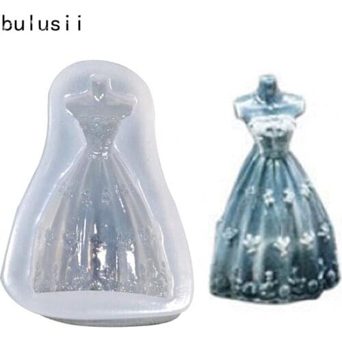1PC Handmade Wedding Dress DIY Epoxy Resin Mold Princess Skirt Resin Pendant Mold Ea