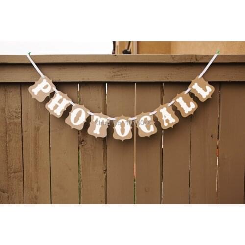 1 X PHOTOCALL Banner Wedding Garland Photo Booth Props Party Decoration Flag