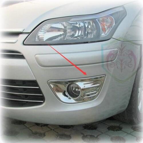 2008-2011 for Citroen C-quatre ABS Chrome Front Fog light Lamp Cover Trim