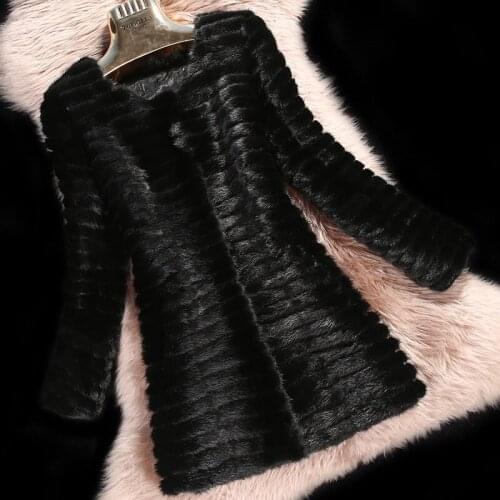2017 Luxury Ladies' Real Mink Fur Coat Jacket with Lining Winter Women Fur Outerwear Coats Overcoat 1007