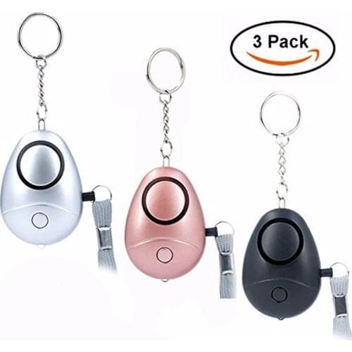 3pcs 120db Anti Lost Alarm Wolf Self Defense Safety Personal Panic Rape Attack Alarm Security Protection for Girl Child Elderly