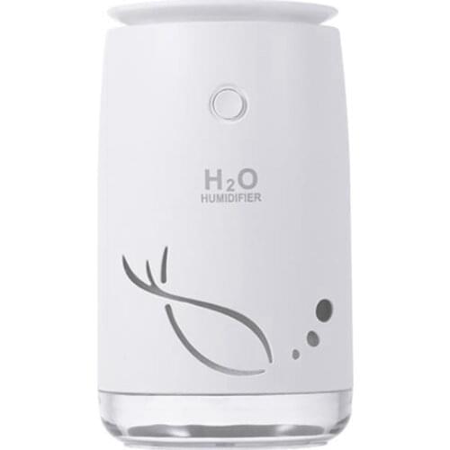 310ML Rechargeable Mini Electric Air Humidifier Fish Colorful LED Light Atmosphere Lamp for Home Car Office