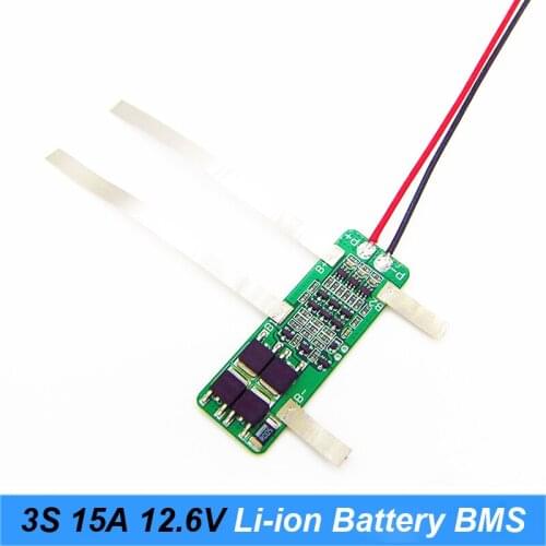 3S 15A Li-ion Lithium Battery 18650 Charger Protection Board PCB BMS 12.6V Cell Charging Protecting Module for electric tools
