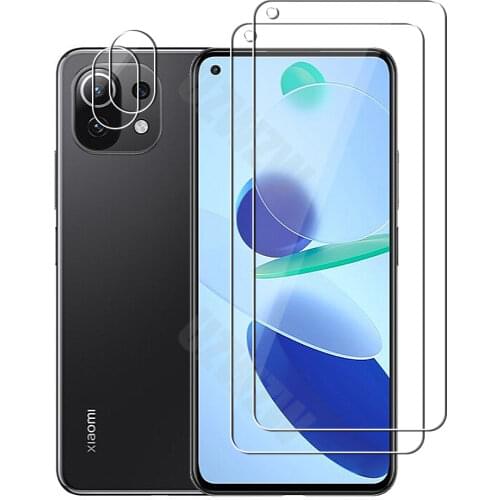 For Xiaomi Mi 11 Lite 5G / 4G Camera Lens Film & Protective Glass Screen Protector Tempered Glass Guard