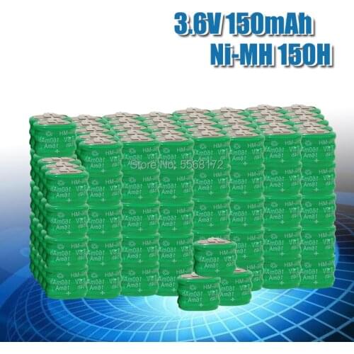 5/6/8/10/20/50/100PCS 3.6V 150MAH Ni-MH Button Rechargeable Battery w/3pin For PLC data backup power Memory power supply