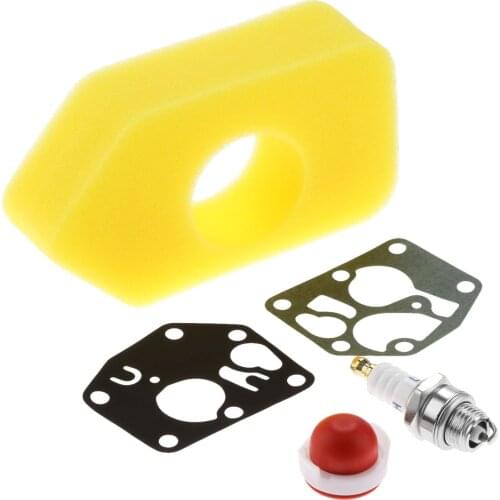5Pcs Chainsaw Carb Diaphragm Gasket +Air Filter Primer Bulb +L7T Spark Plug for Briggs & Stratton 795083 495770 698369 694394