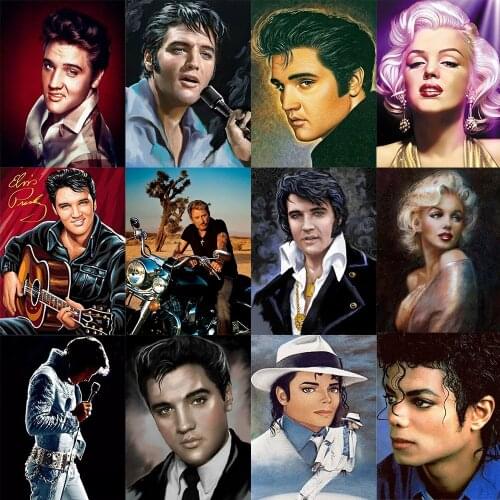 Fashion Decor Diamond painting French Elvis Johnny Hallyday Diy Diamond Embroidery Cross Stitch Set Needlework Diamond Mosaic