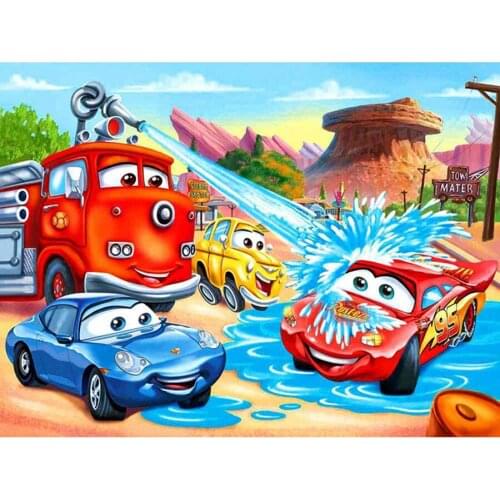 Diamond Painting 5D DIY Cartoon Water Cars Picture Of Rhinestones Diamond Embroidery Diamond Setting Diamond Mosaic Cross Stitc