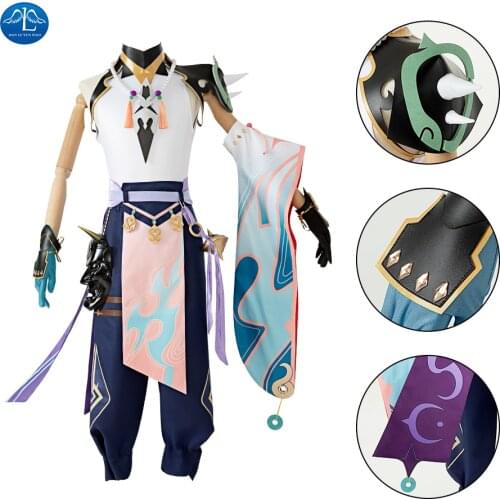 Anime Cosplay Game Genshin Impact Xiao Cosplay Costume Halloween Party Uniforms for Adult Men Any Size