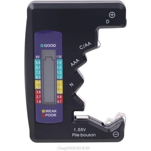 Digital Battery Tester Checker Battery Capacity Tester For C/D/9V/AA/AAA/1.5V Button Battery Power Measuring Indicator N05 20