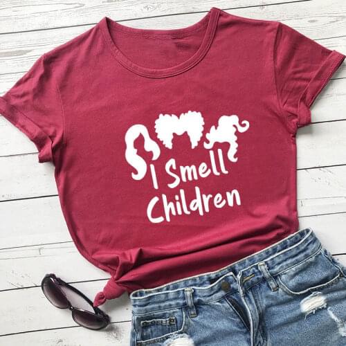 I Smell Children Halloween Shirt Funny Halloween Sisters Shirts New Arrival 100%Cotton Funny T Shirt Witch Halloween Party Shirt