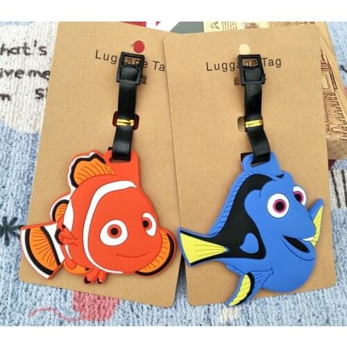 Disney Finding Nemo Anime Action Toy Figures Cartoon Products Accessories Luggage Tag Suitcase Unisex Gifts