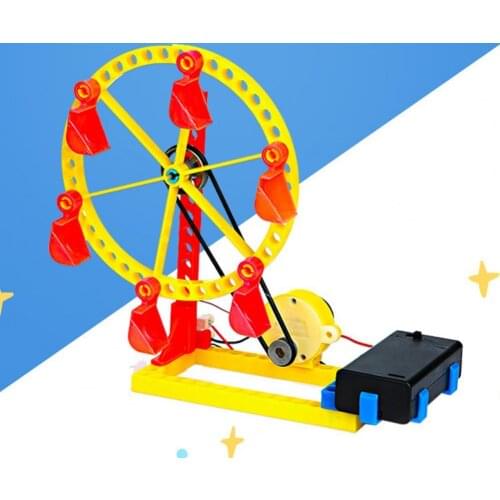 DIY Ferris Wheel Model Self Assembly Educational Plastic Homemade Toy Making Materials Kit Model Kids Assembly Toys for Children