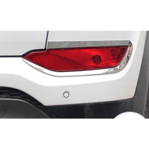 More Fashion ! For Hyundai Tucson 2016 2017 ABS Rear Fog Light Lamp Eyelid Eyebrow Cover Exterior Trim 2 Piece / Set