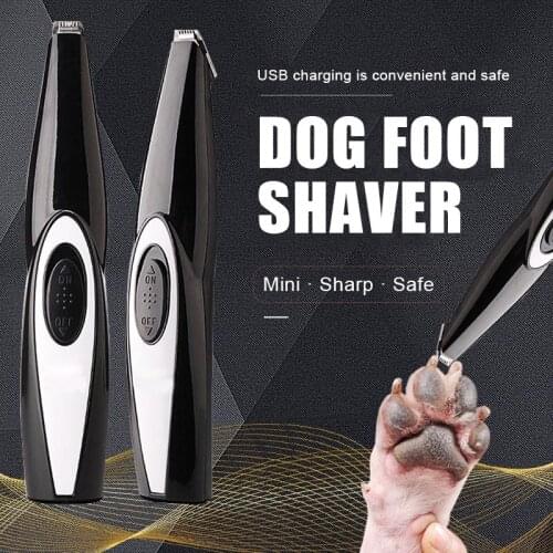 Pet Dog Electric Foot Hair Clipper Trimmer USB Charging Rechargeable Portable Low Noise EIG88