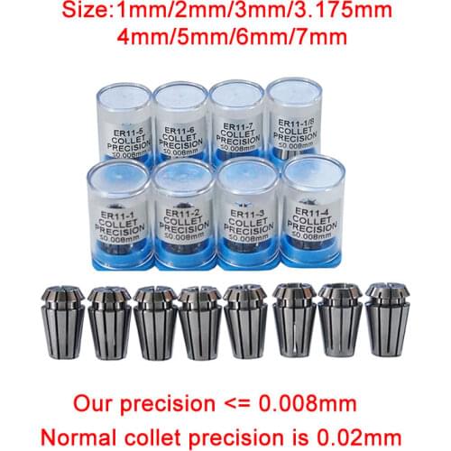 ER11 Collects 1/8 Inch 3.175 1 2 3 4 5 6 7mm For CNC Engraving Machine Lathe Mill Tool high precision 0.008mm Stuff 65MN