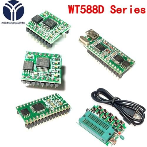 WT588D WT588D-16P 8M Voice Module WT588D-U WT588D-U-32M WT588D-U-16M Voice Control Board Sound Modue for Arduino 5V Audio Player
