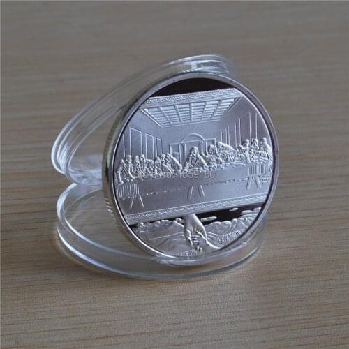 HOT SELL The Last Supper Jesus Gold Plated Round Coin Da Vinci Opus design coin 50pcs/lot DHLFree Shipping