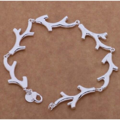 Beautiful fashion 925 sterling silver charm Bracelet Gorgeous jewelry branch /ayeajpla ckqalbxa AH071