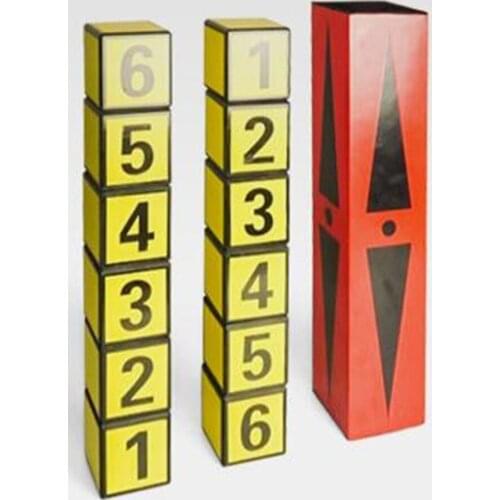 1set Cuba A Libre Dice Exchange Magic Tricks Stage Magic Large Dice Tube Magia Mentalism Props for Professional Magicians