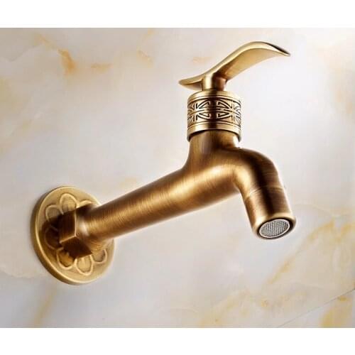 Hot sale Europe style total brass material bronze plating outdoor faucet bathroom corner bibcocks tap garden outdoor mixer